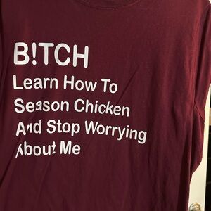 Funny basic burgundy tee shirt